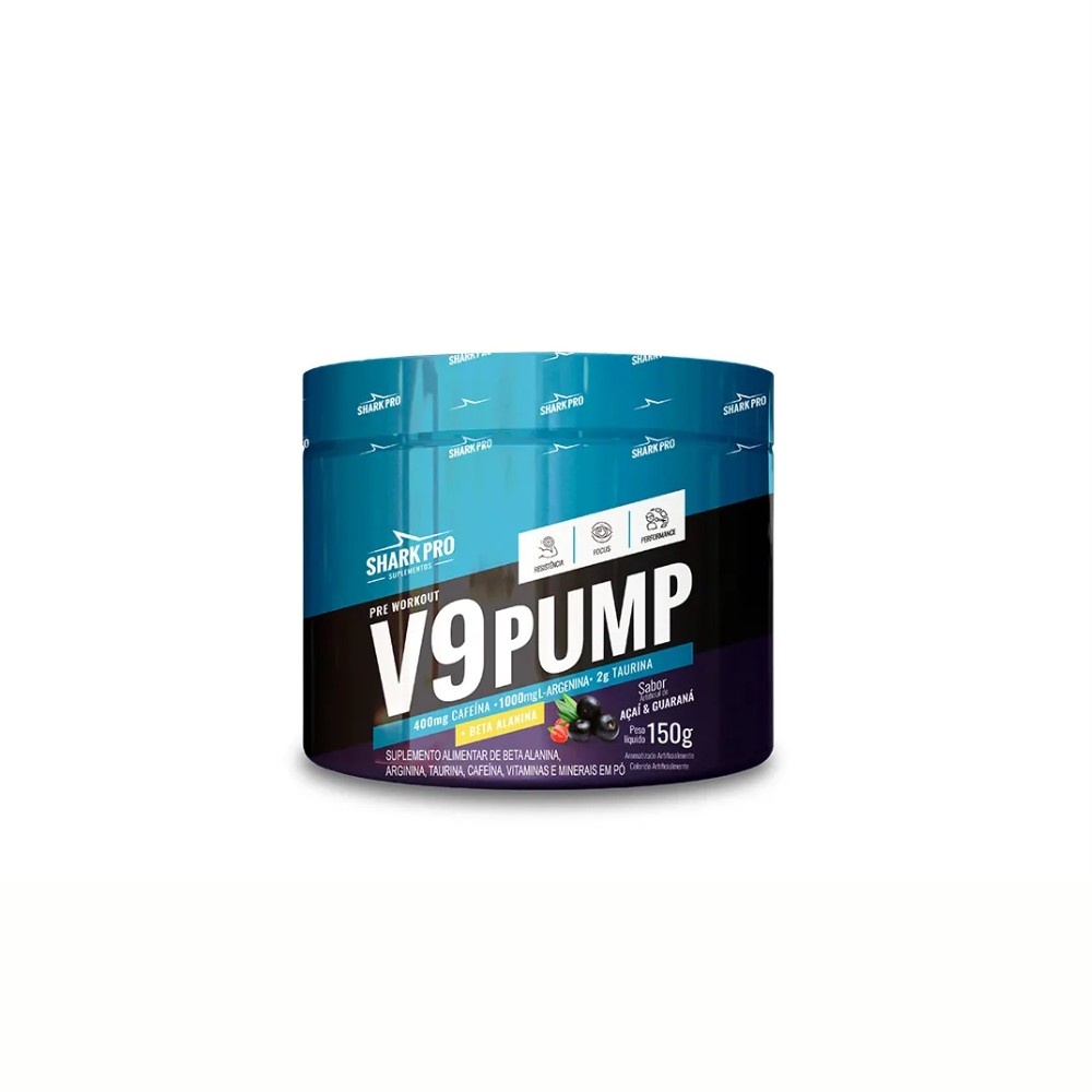 V9 Pump: Pré-Treino Explosivo Shark Pro 150g