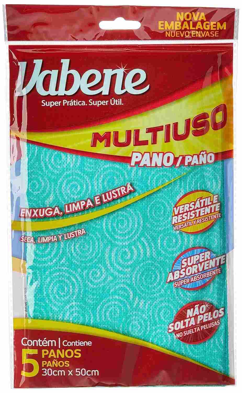 Pano Multiuso Vabene 30x50cm - Verde | Limpeza Eficiente e Versátil para Qualquer Superfície