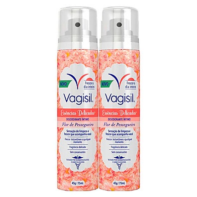 Vagisil Flor de Pessegueiro 75ml – Kit com 2 Desodorantes