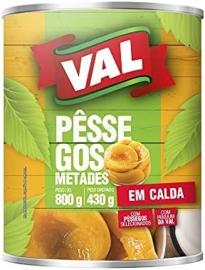 VAL Pêssego Em Calda Lata Val Alimentos 430G