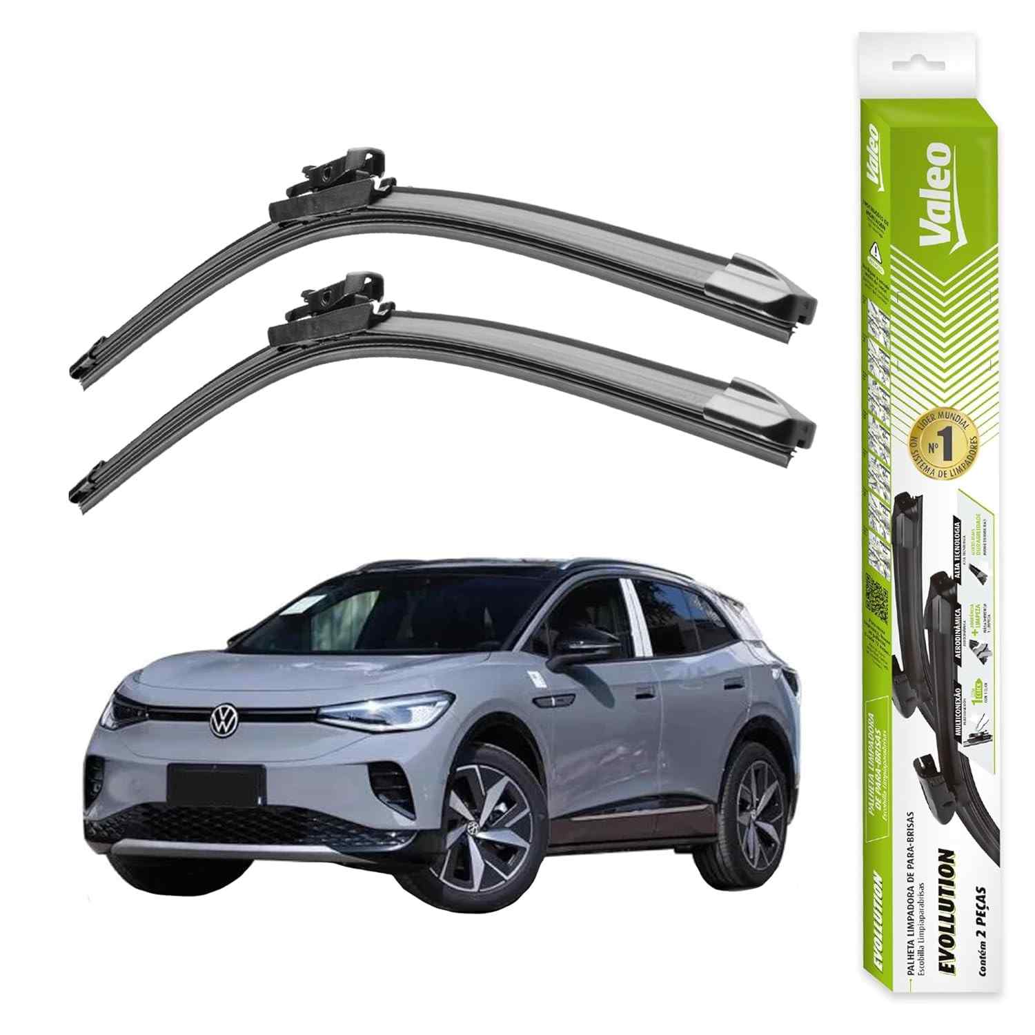 Par de Palhetas Limpador Para-brisa Valeo Evollution Original - ID.4 (2024-2025)
