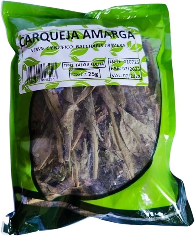 Carqueja Amarga Baccharis Trimera, Talo e Folha, 25g, Validade 07/2028 Produto Orgânico