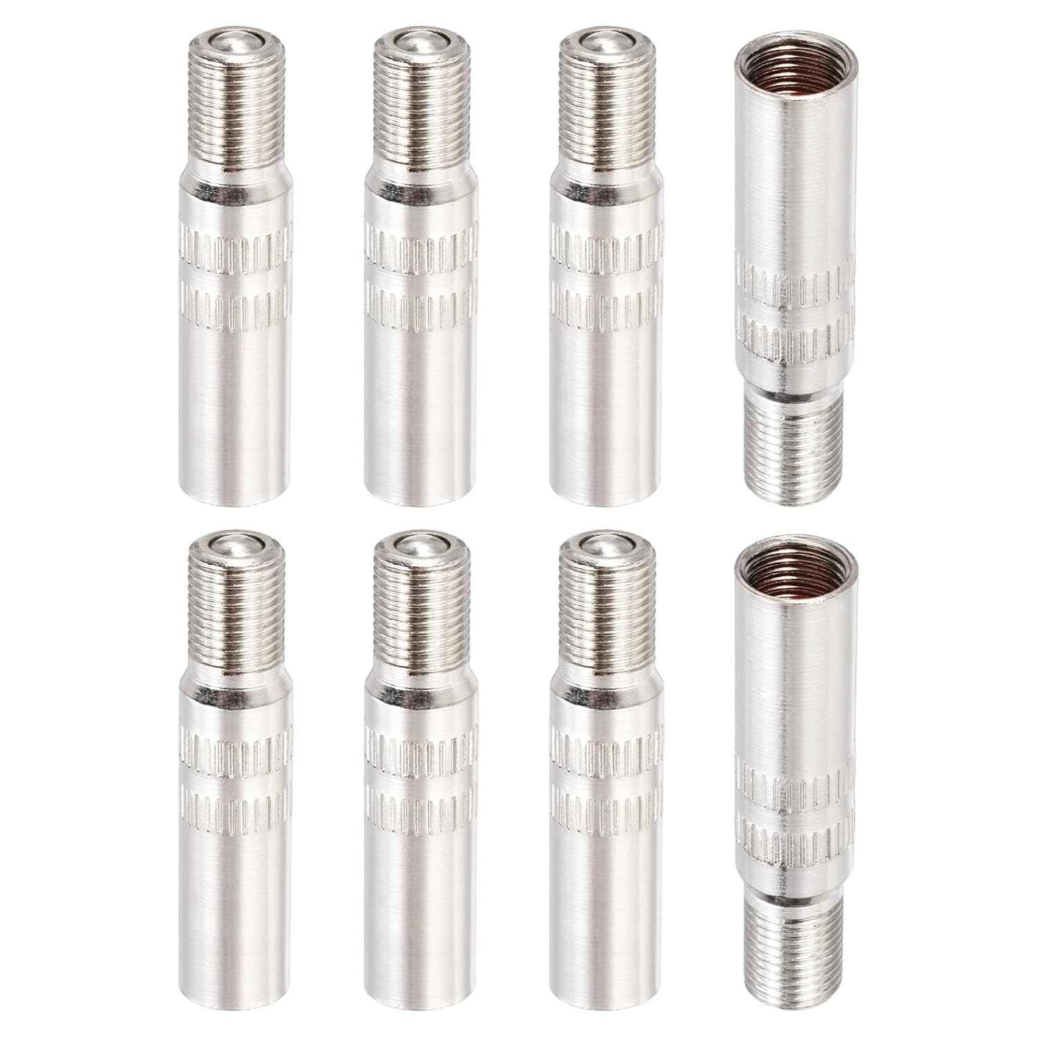 Tampas de Válvula de Pneu de Cobre Niquelado - Vedação Dupla 39mm (8 Unidades)