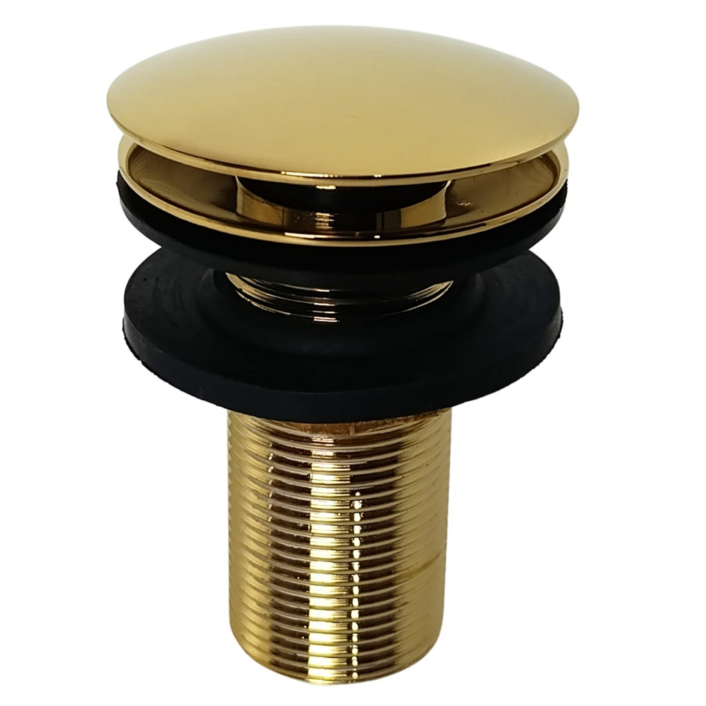 Válvula Ralo Click Luxo 7/8 Dourada: Estilo e Funcionalidade para sua Pia