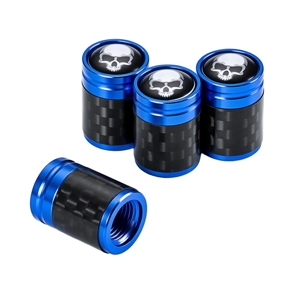 Tampas de Válvula de Fibra de Carbono Azul: Proteção e Estilo para Seus Pneus