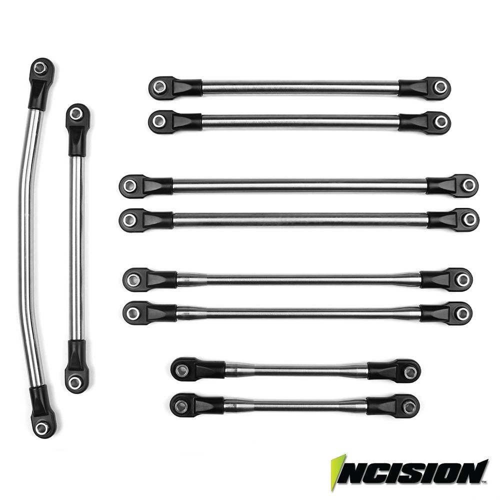 Kit de Links em Aço Inoxidável Vanquish Incision para SCX10-II 10 Peças - Durabilidade e Performance