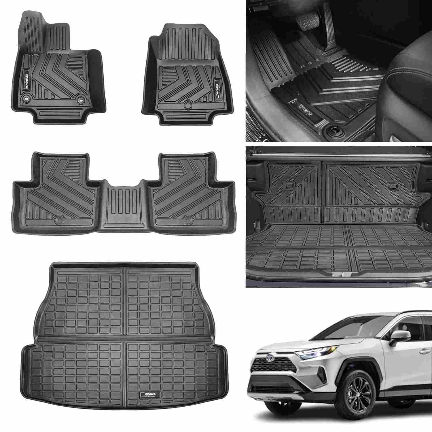 Tapete Protetor Vanseno 4 Peças para Toyota Rav4 2019-2025 - Proteção Total All-Climate
