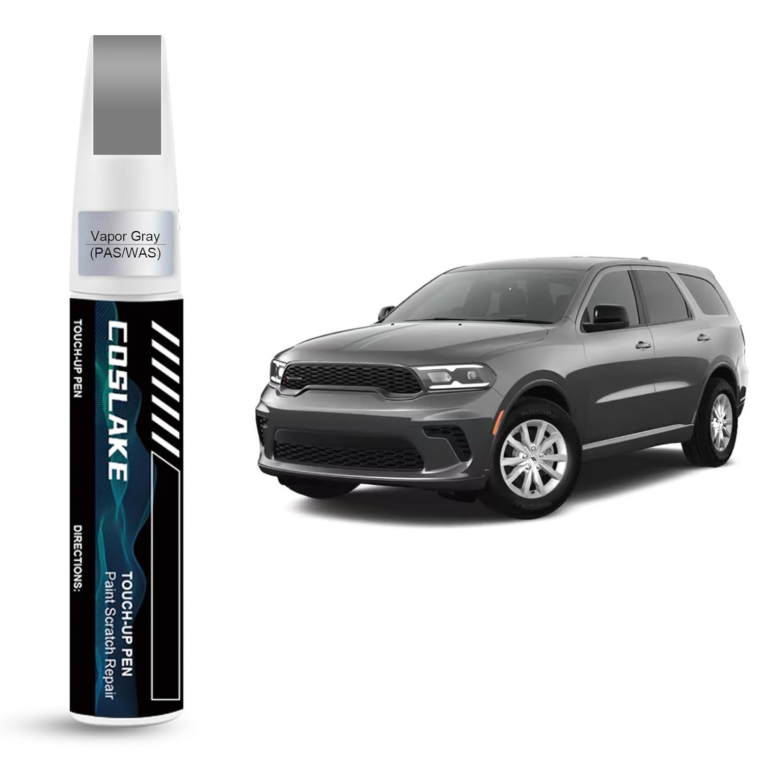 Tinta de Retoque para Carro Cinza Vapor (PAS/WAS) para Dodge - Kit Reparo de Arranhões com Caneta Removedora