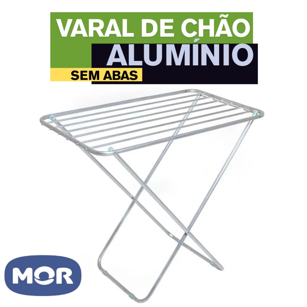 Varal de Chão Dobrável: Slim, Resistente e Prático!