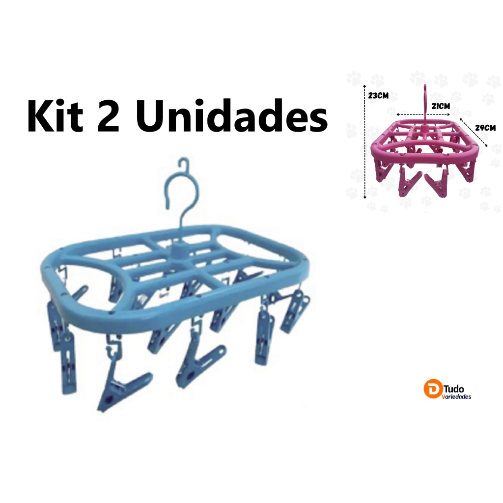 Varal para Roupas Íntimas com 16 Prendedores Resistentes