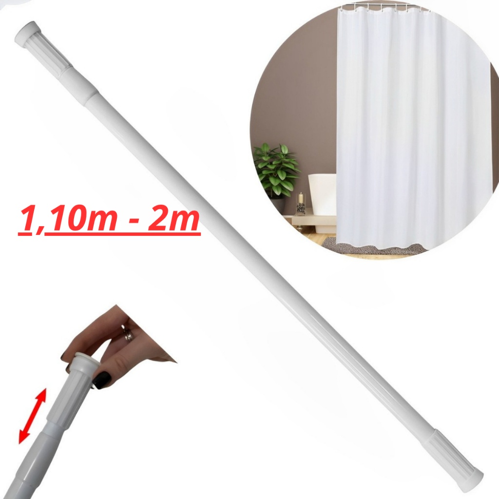 Varão Extensível Universal para Banheiro: Prático e Ajustável