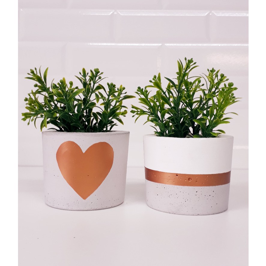 Vasinho com Planta Artificial 2 Unidades: Decore Sua Casa sem Manutenção