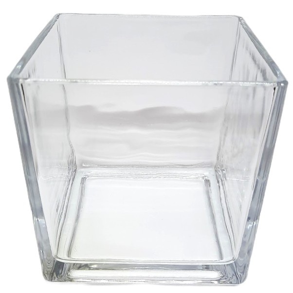 Vaso Quadrado Vidro 12cm: Decore com Estilo!