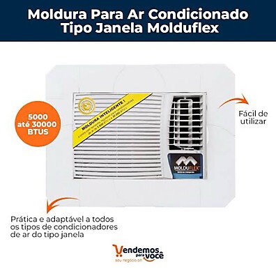 Moldura Universal para Ar Condicionado com Espuma de Vedação