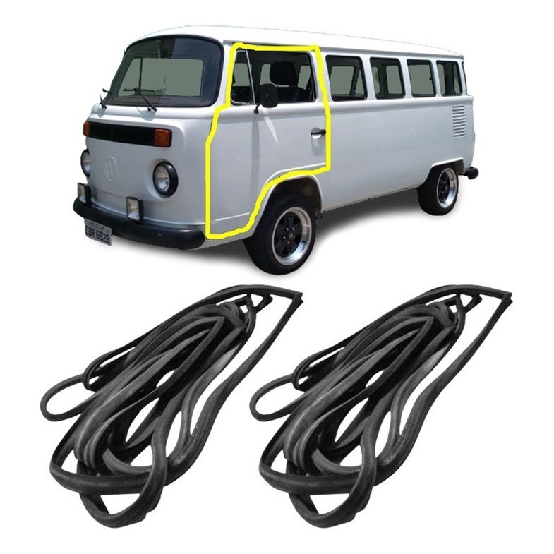 Vedação de Porta Kombi: Jogo com 2 Borrachas (1957-1997)