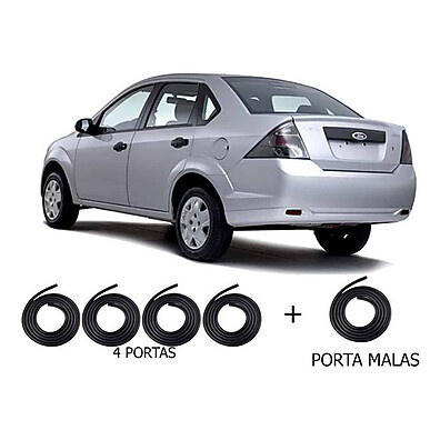 Vedação Fiesta Sedan: Kit Borrachas 2004-2014