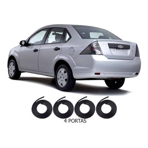 Vedação Fiesta Sedan: Kit Borrachas Portas (2004-2014)