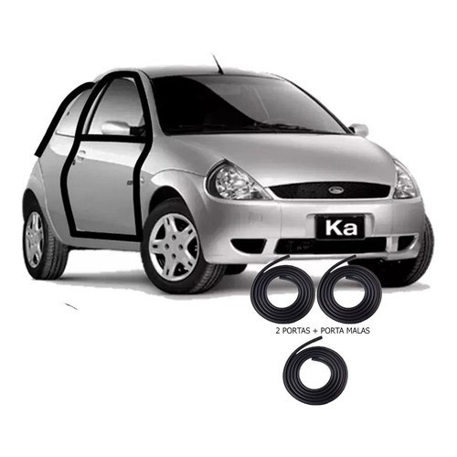 Vedação Ford Ka: Kit Borrachas Anti-Ruído e Impermeável