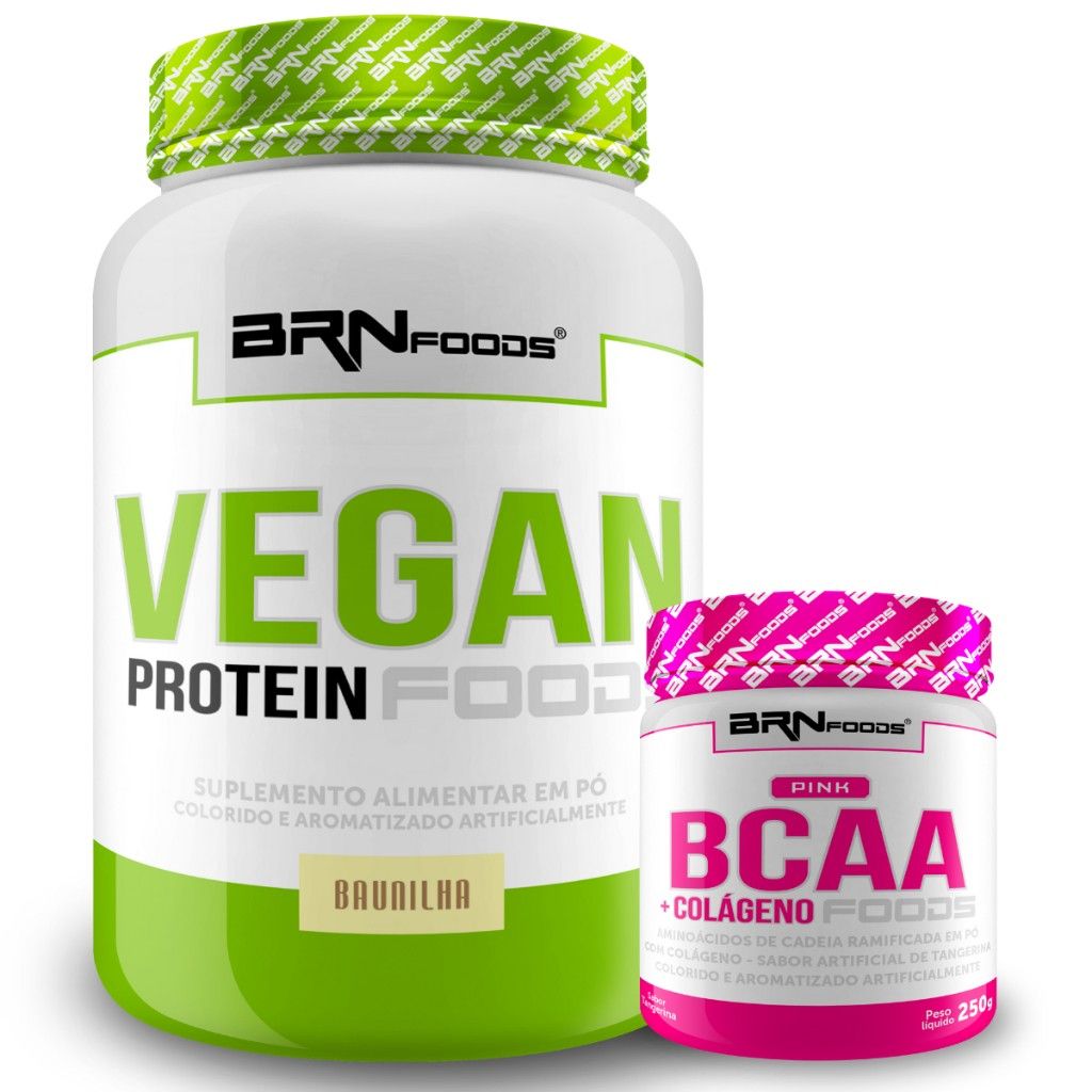 Vegan Protein + Pink BCAA: Kit Completo BRNFOODS