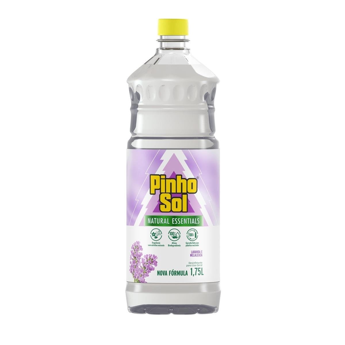Pinho Sol Desinfetante Naturals Lavanda e Melaleuca 1,75L - Vegano, Biodegradável e com 99,9% de Ação contra Bactérias