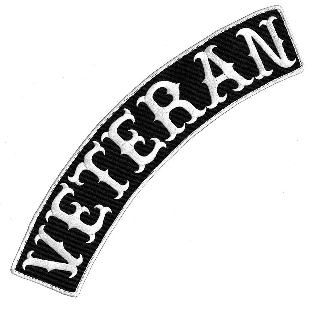 VEGASBEE® Jaqueta Colete Motociclista com Patch Veterano Bordado 30,5cm - Estilo Cavaleiro Premium