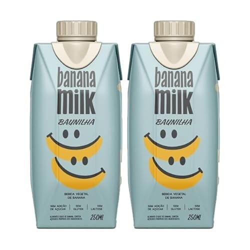 Kit 2X: Leite Vegetal de Banana Sabor Baunilha Banana Milk 250ml