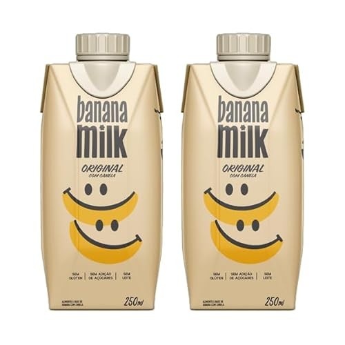 Kit 2X: Leite Vegetal de Banana Original com Canela Banana Milk 250ml