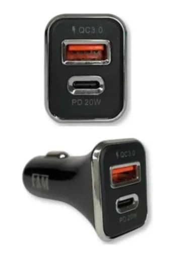 Carregador Veicular Turbo 20W PD + USB: Carga Rápida e Inteligente para Seu Carro