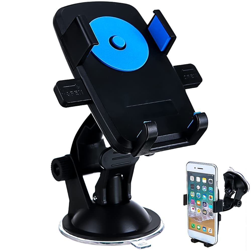 Suporte Veicular Universal Flexível com Trava Automática para Celular e Smartphone