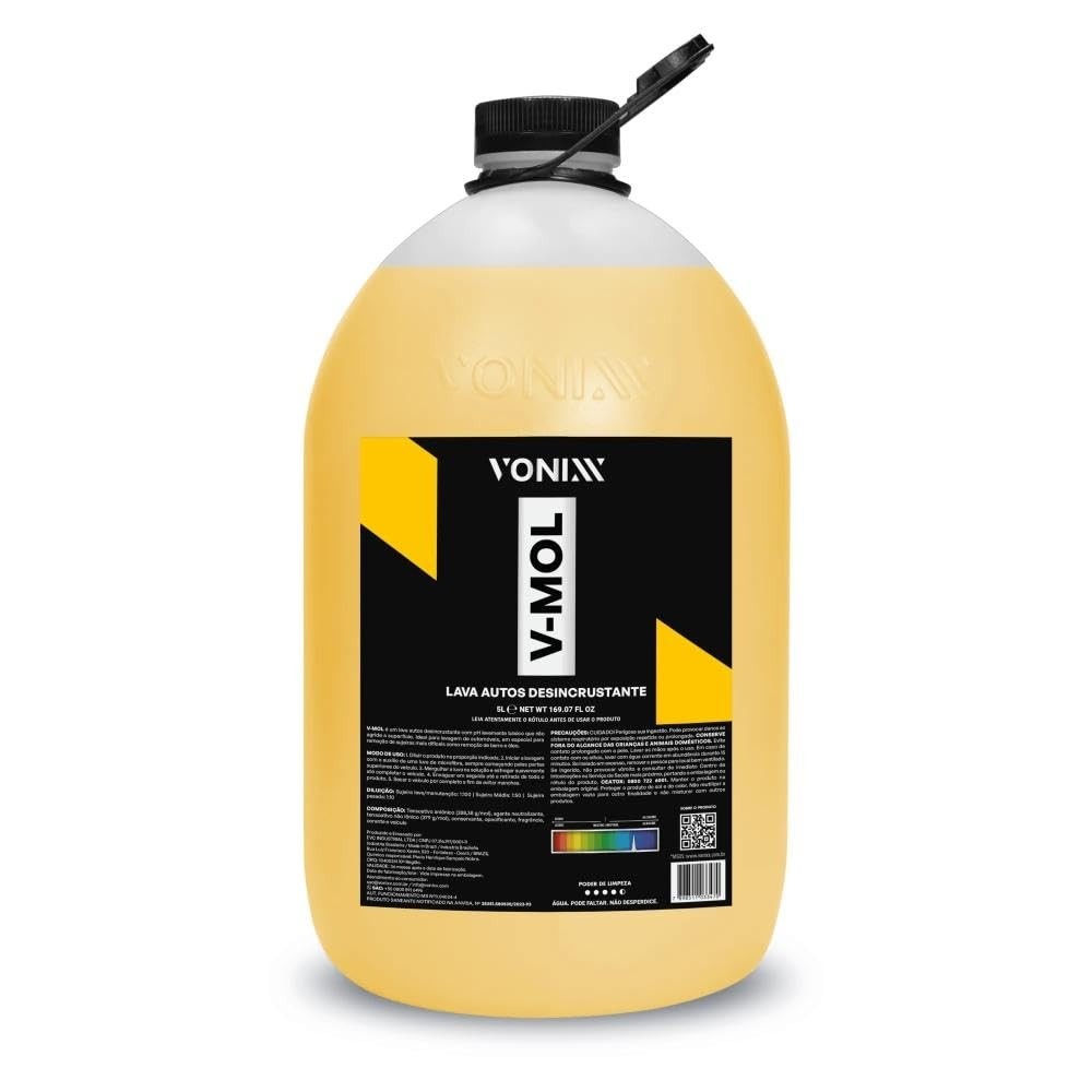Shampoo Automotivo V-Mol 5L Vonix: Limpeza Profissional para seu Veículo