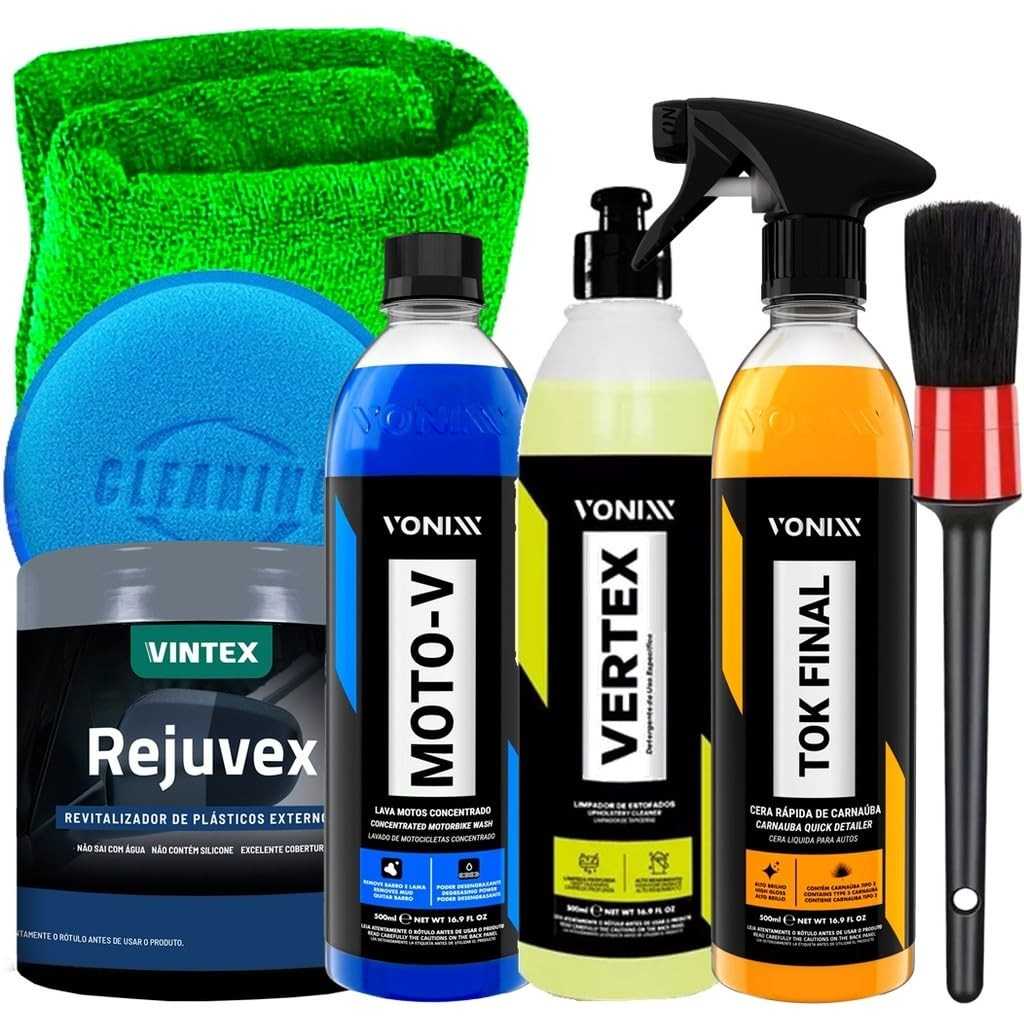Kit Detalhamento Automotivo Vonixx Completo: Brilho e Proteção para seu Veículo