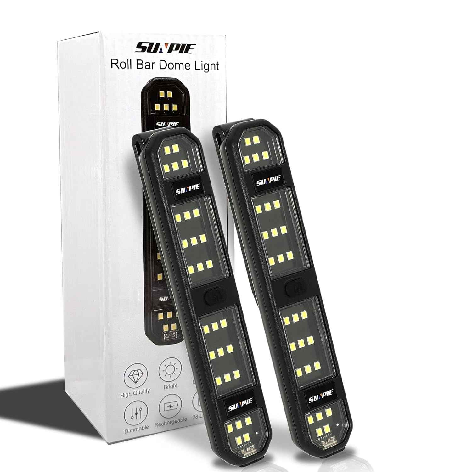 SUNPIE Luz de LED Magnética Recarregável: Iluminação Versátil e Potente para Seu Veículo
