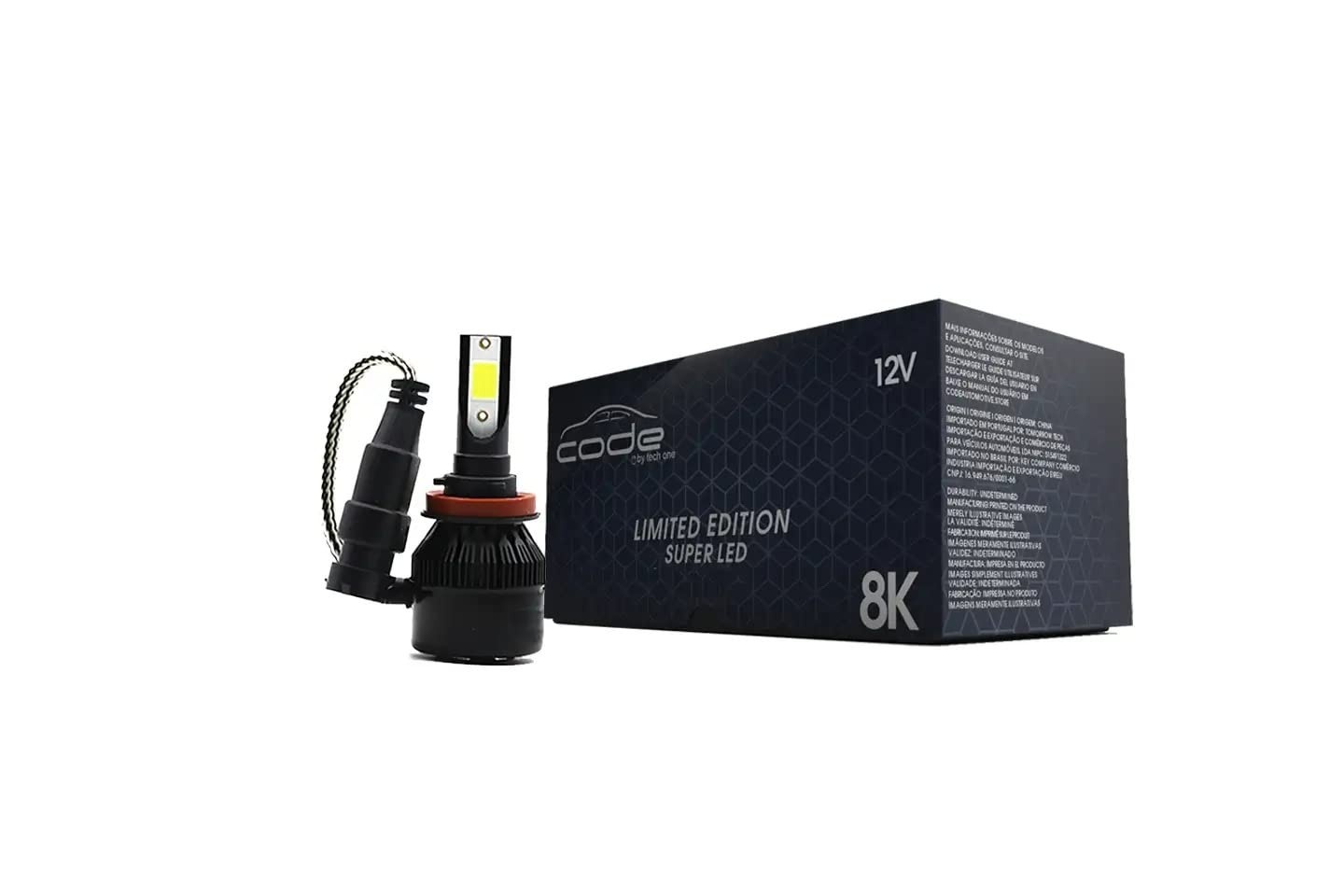 Super LED Code H4 8000K 12V: Iluminação Brilhante e Moderna para Seu Veículo