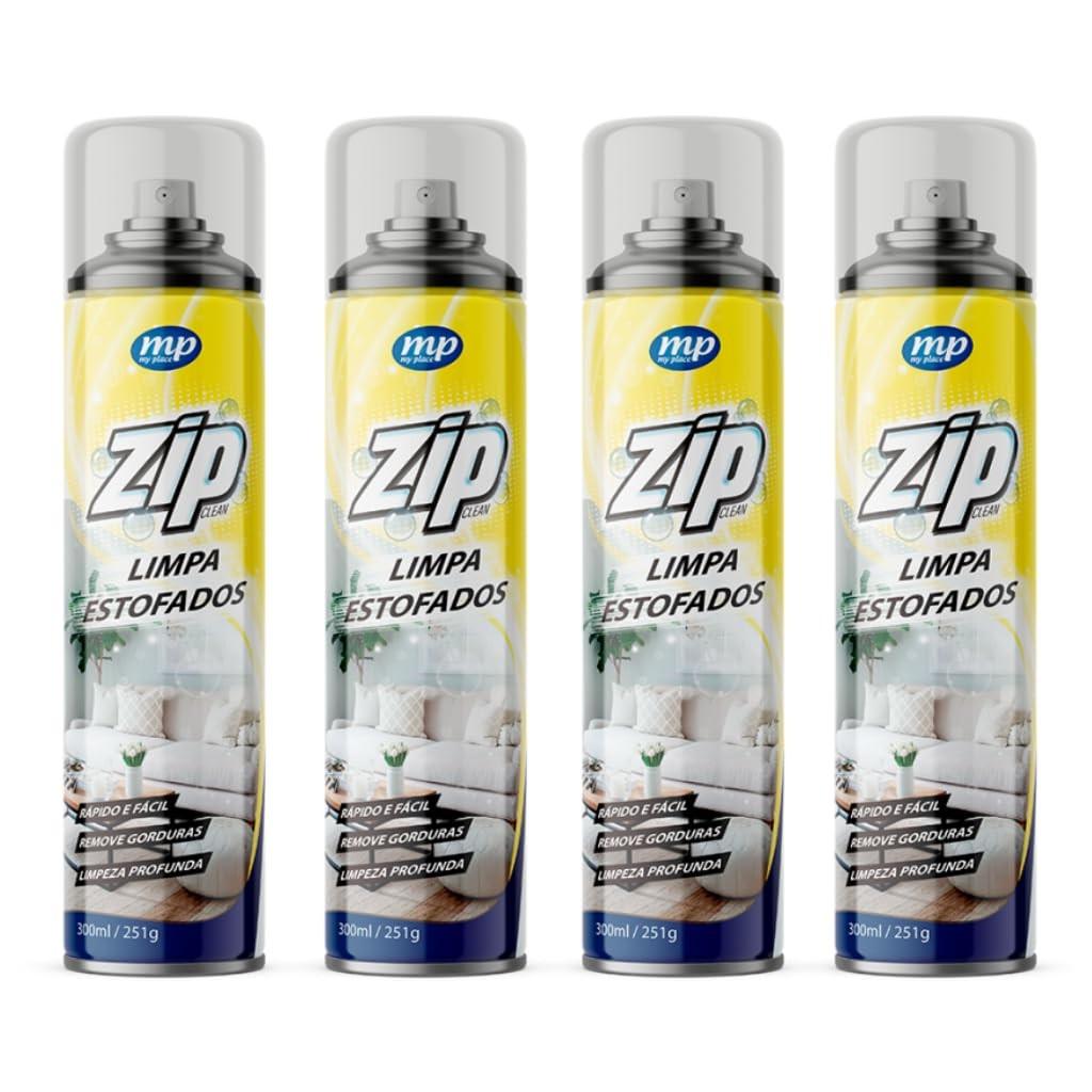 Kit 4 Limpa a Seco Zip: Estofados, Carpetes e Teto de Veículos Impecáveis!