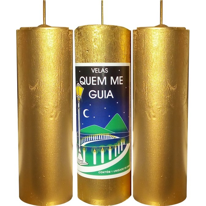 Vela 7 Dias Dourada e Prata: Energia e Decoração em 6 Unidades