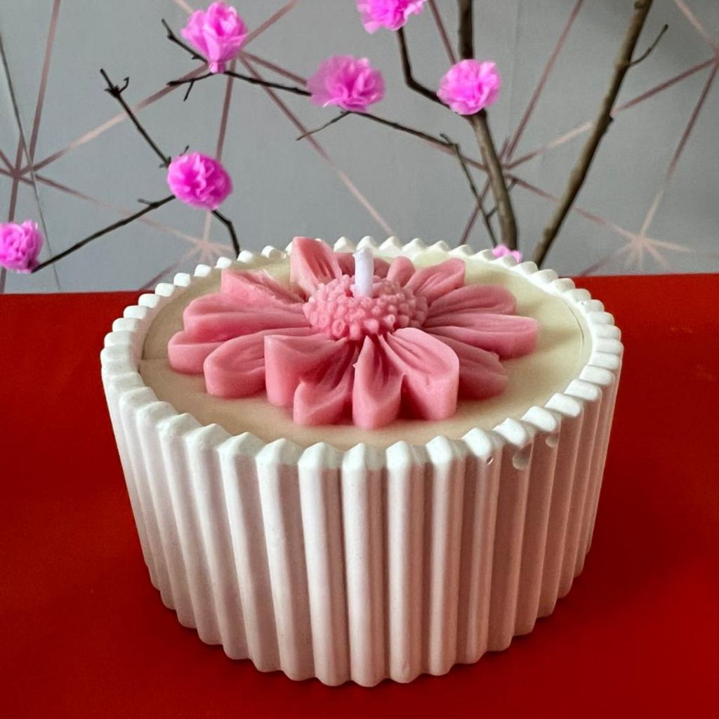 Vela Aromática em Pote de Gesso Artesanal – Cera Vegetal 100% Natural