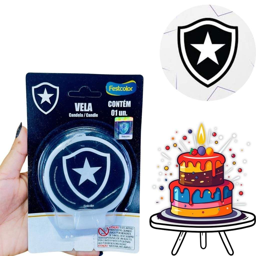 Vela Botafogo Oficial Festcolor: Decore sua Festa!