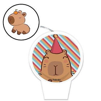 Vela de Aniversário Capivara: Festa Divertida!