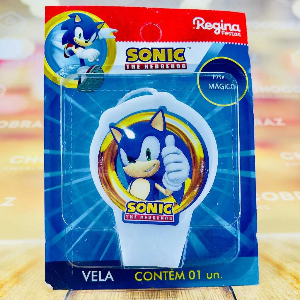 Vela de Aniversário Sonic Regina: Festa Radical!