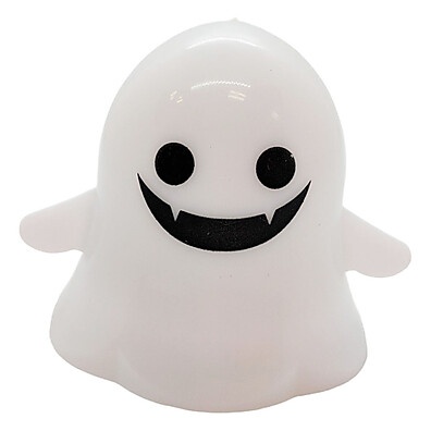 Vela LED Fantasma Sorriso – Decoração de Halloween Encantadora