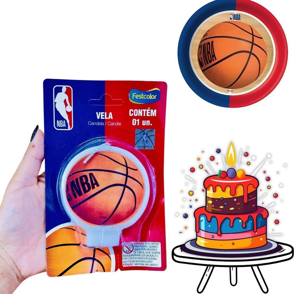 Vela NBA Basquete: Decore sua Festa!