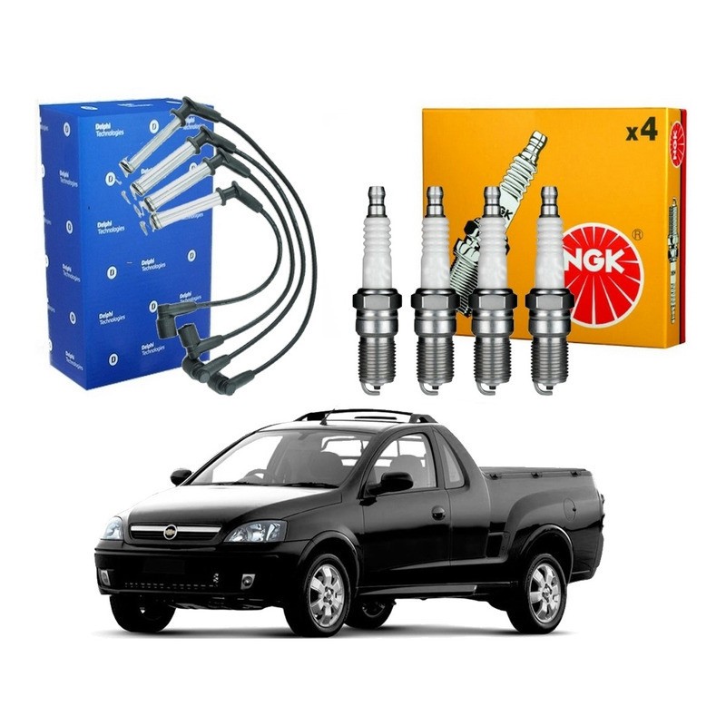 Velas e Cabos Ngk: Kit para Montana 1.4 Flex (2009-2010)