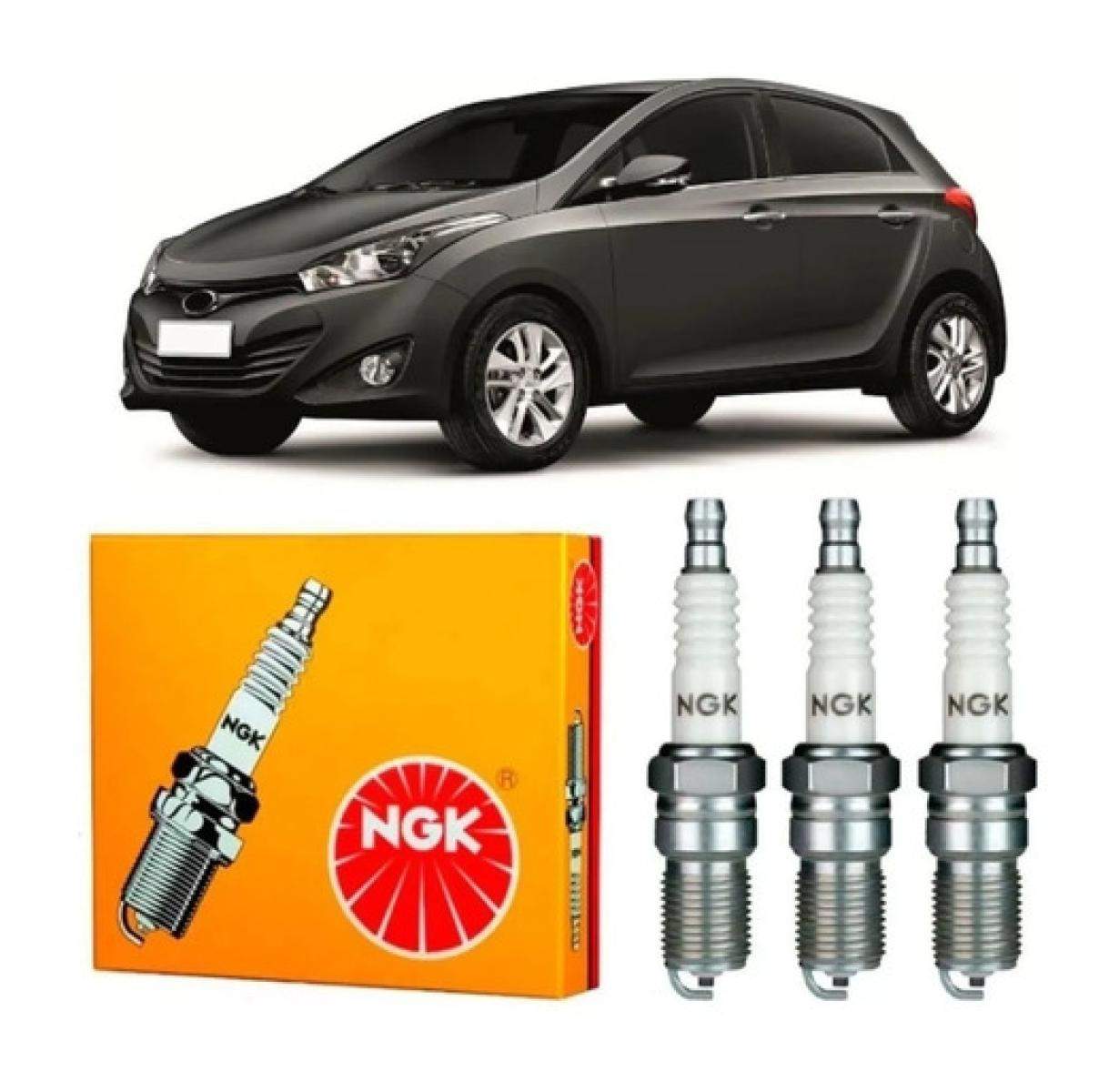 Velas Ignição HB20/Picanto 1.0: Kit 3 NGK Original