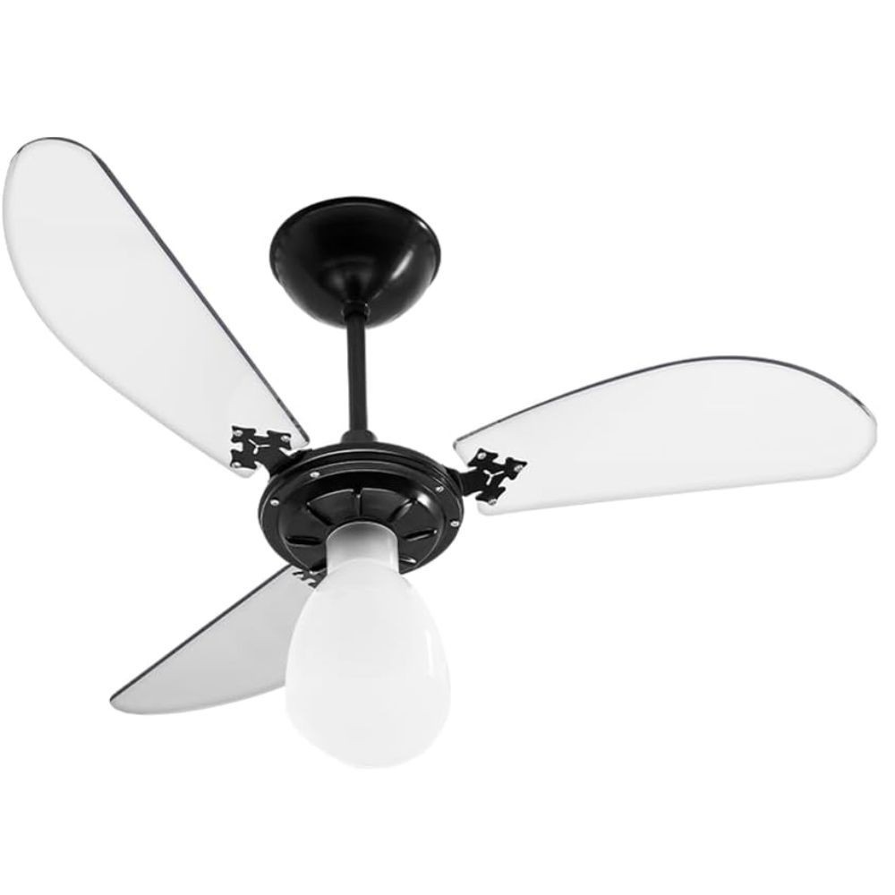 Ventilador de Teto New Cristal Light: Conforto e Elegância