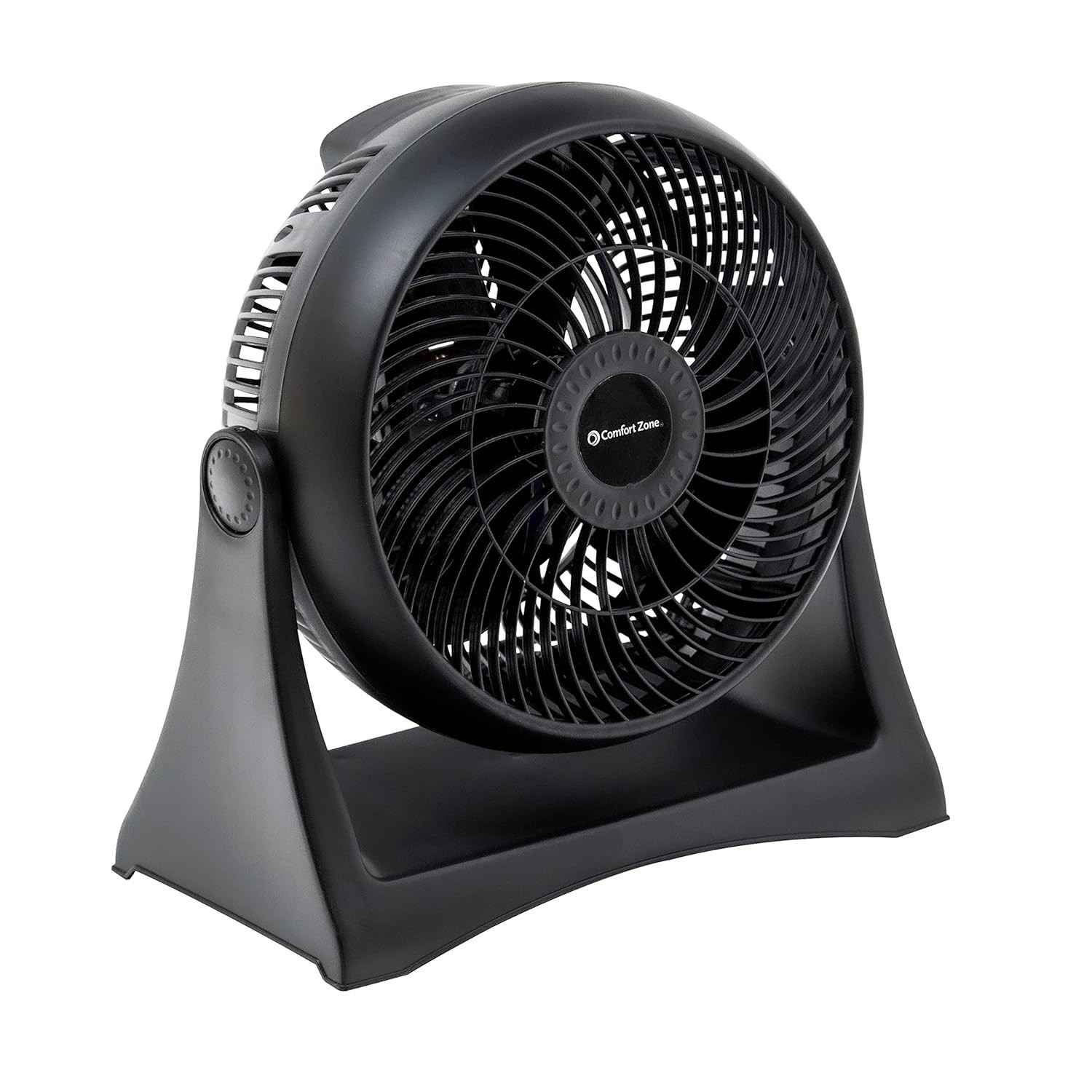 Comfort Zone CZHV8T 8" 3 velocidades, ventilador de mesa montado na parede com inclinação ajustável de 180 graus, preto