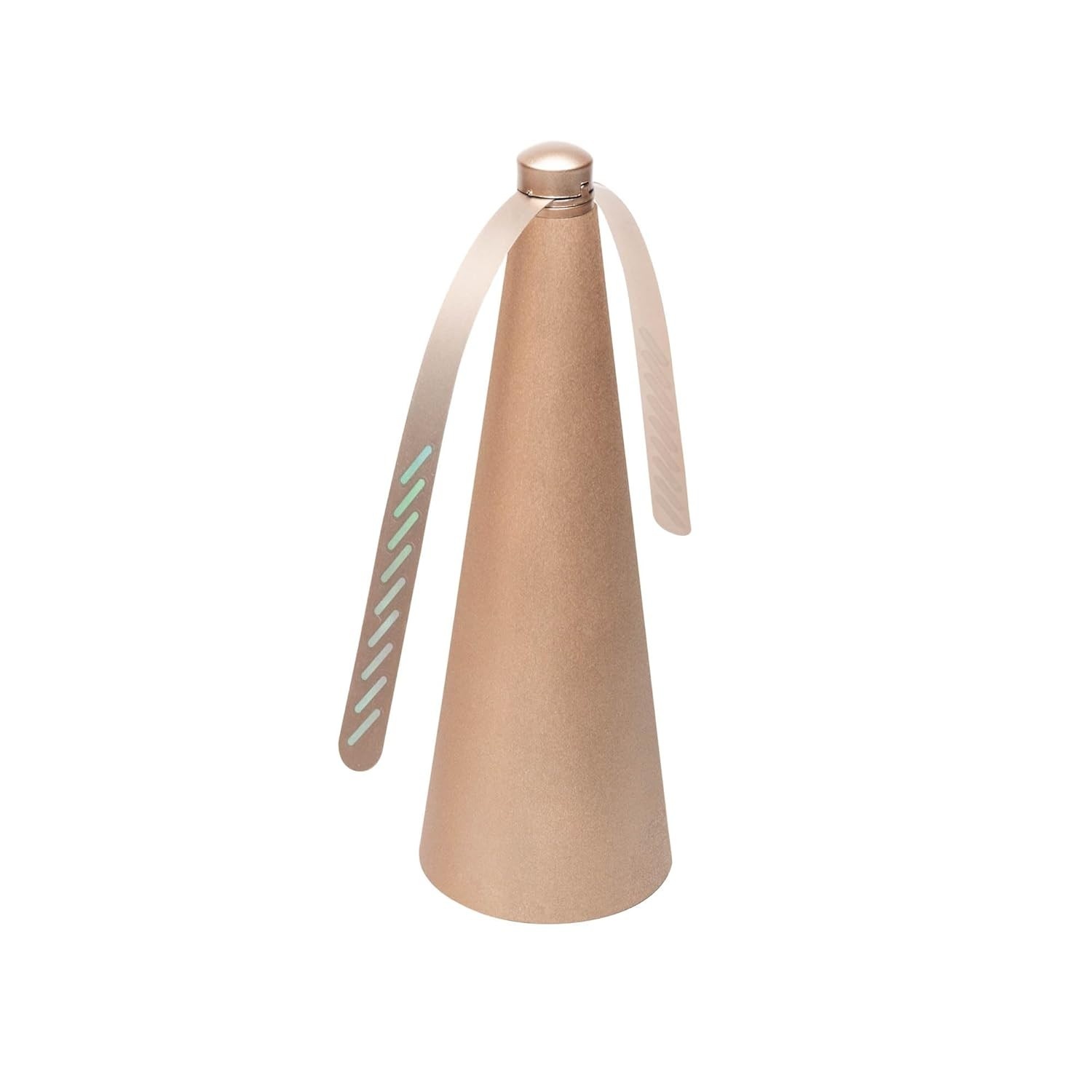 Ventilador Repelente de Mesa LYOR - 9x9x26cm - Plástico Dourado com Refrescância e Proteção Contra Insetos