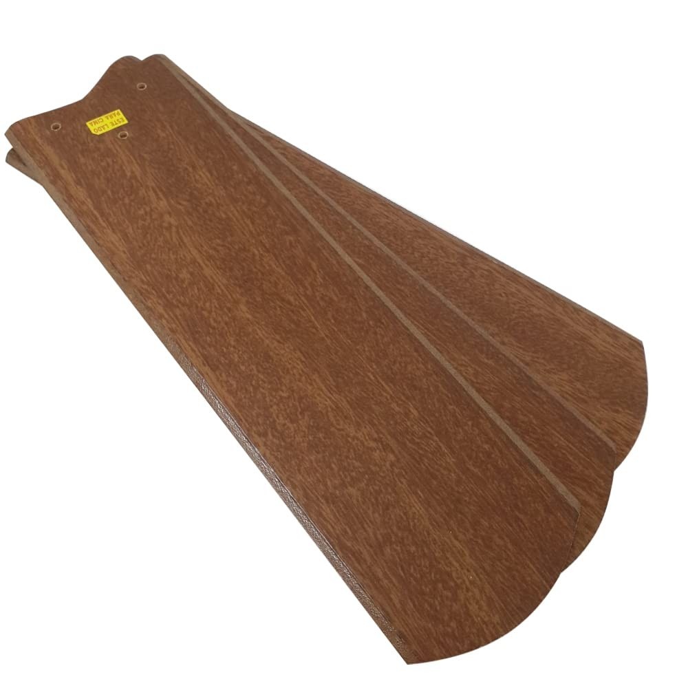 Jogo com 3 Pás Mogno Retas MDF para Ventiladores de Teto Venti-Delta