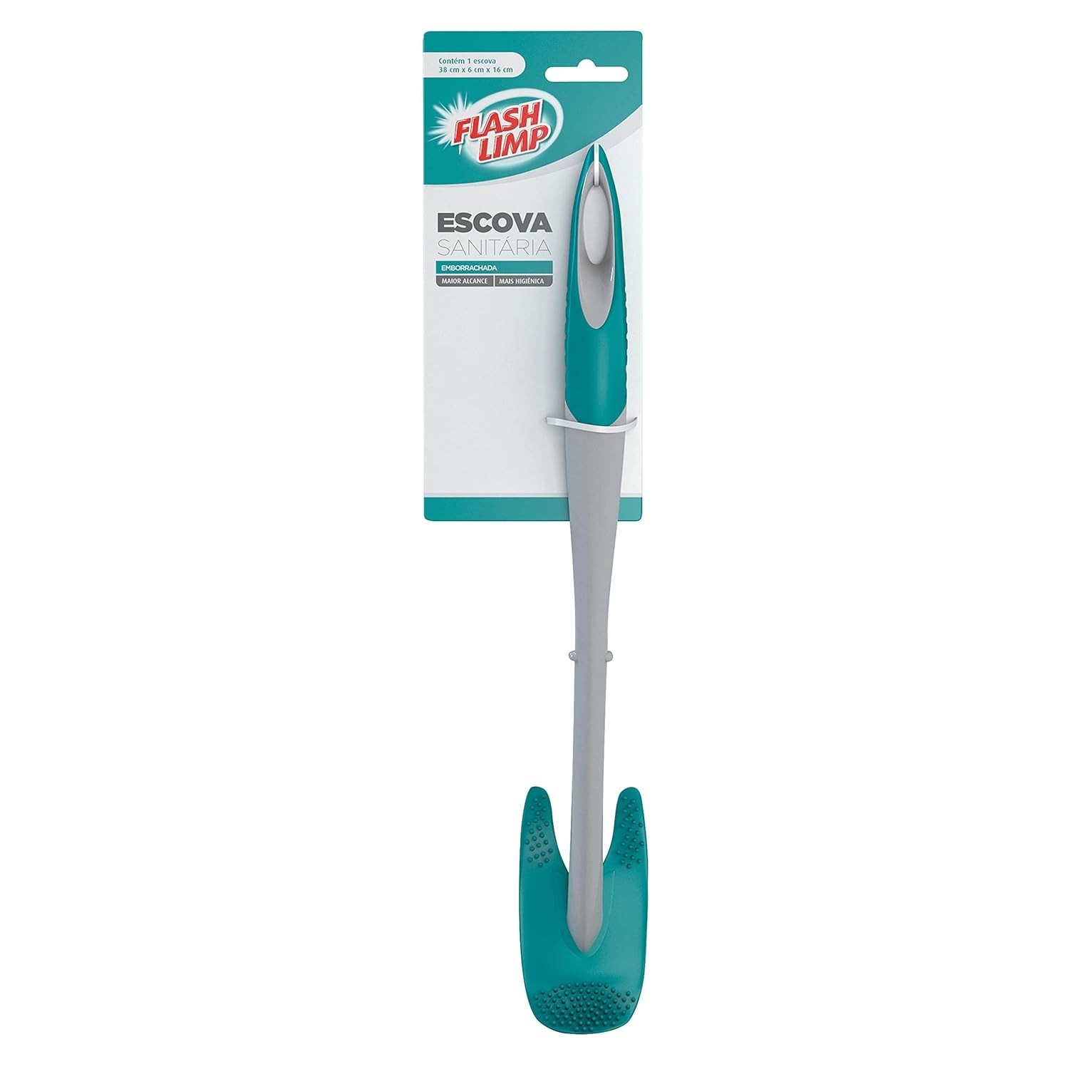 Escova Sanitária Emborrachada Flash Limp - Verde Esmeralda BAN6095