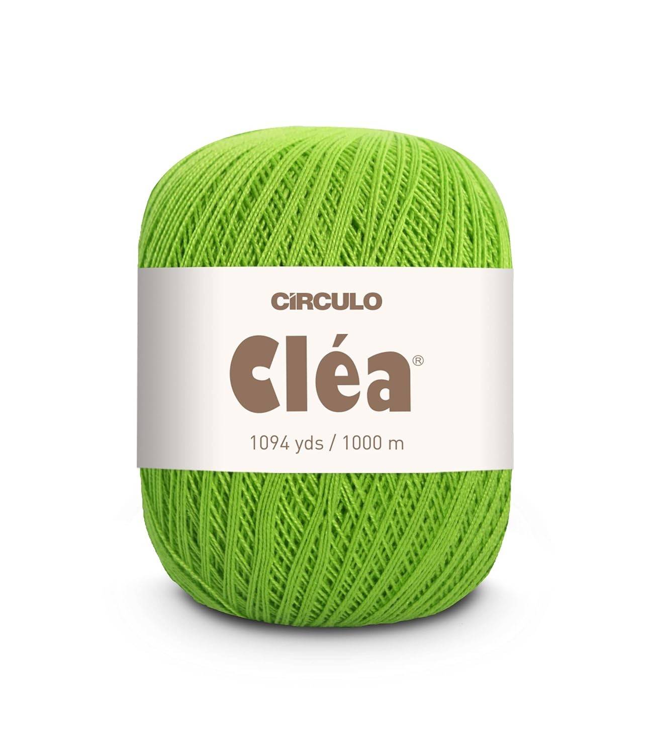 Círculo Fio Clea – Crochê Fino 100% Algodão Mercerizado, 65 Cores Disponíveis (Verde Citrus)