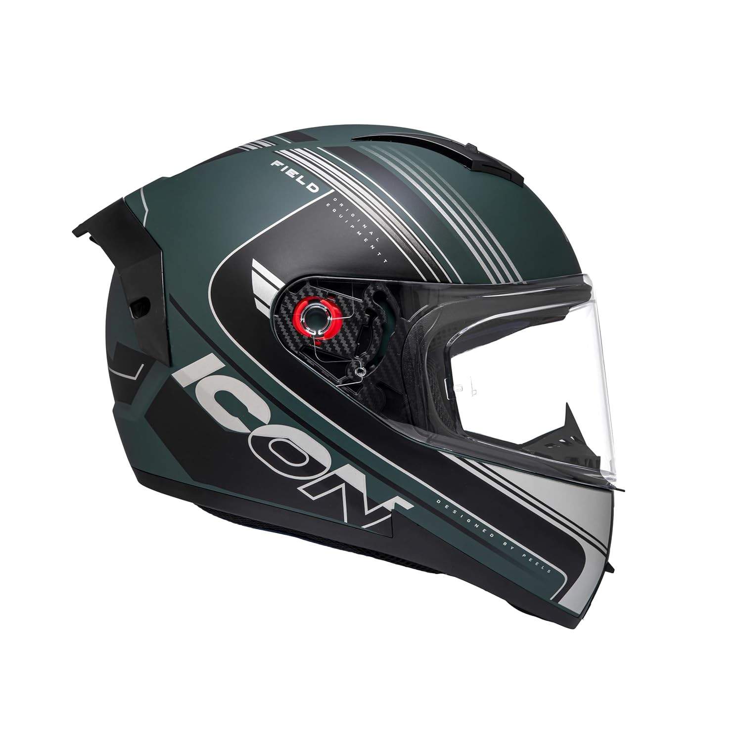 Capacete Peels Icon Pro Field Verde: Estilo, Segurança e Conforto para Sua Pilotagem